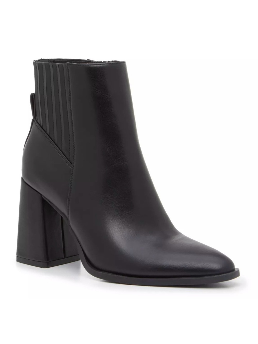 Women’s 10 Madden Girl Winter Bootie Black Pointed Toe Block Heel Ankle Boots